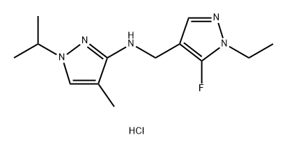 N-[(1-ethyl-5-fluoro-1H-pyrazol-4-yl)methyl]-1-isopropyl-4-methyl-1H-pyrazol-3-amine Structure