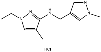 1-ethyl-4-methyl-N-[(1-methyl-1H-pyrazol-4-yl)methyl]-1H-pyrazol-3-amine Structure