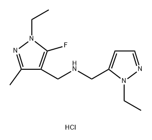 1-(1-ethyl-5-fluoro-3-methyl-1H-pyrazol-4-yl)-N-[(1-ethyl-1H-pyrazol-5-yl)methyl]methanamine Structure