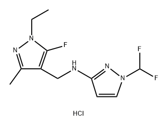 1-(difluoromethyl)-N-[(1-ethyl-5-fluoro-3-methyl-1H-pyrazol-4-yl)methyl]-1H-pyrazol-3-amine Structure