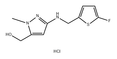 (3-{[(5-fluoro-2-thienyl)methyl]amino}-1-methyl-1H-pyrazol-5-yl)methanol Structure