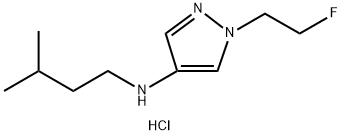 1-(2-fluoroethyl)-N-(3-methylbutyl)-1H-pyrazol-4-amine Structure