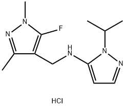 N-[(5-fluoro-1,3-dimethyl-1H-pyrazol-4-yl)methyl]-1-isopropyl-1H-pyrazol-5-amine Structure