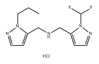 1-[1-(difluoromethyl)-1H-pyrazol-5-yl]-N-[(1-propyl-1H-pyrazol-5-yl)methyl]methanamine Structure