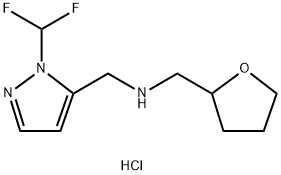 1-[1-(difluoromethyl)-1H-pyrazol-5-yl]-N-(tetrahydrofuran-2-ylmethyl)methanamine 구조식 이미지