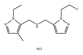 1-(1-ethyl-4-methyl-1H-pyrazol-5-yl)-N-{[1-(2-fluoroethyl)-1H-pyrazol-5-yl]methyl}methanamine Structure