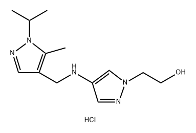 2-(4-{[(1-isopropyl-5-methyl-1H-pyrazol-4-yl)methyl]amino}-1H-pyrazol-1-yl)ethanol Structure