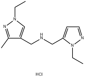 1-(1-ethyl-3-methyl-1H-pyrazol-4-yl)-N-[(1-ethyl-1H-pyrazol-5-yl)methyl]methanamine Structure