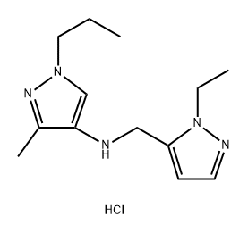 N-[(1-ethyl-1H-pyrazol-5-yl)methyl]-3-methyl-1-propyl-1H-pyrazol-4-amine Structure