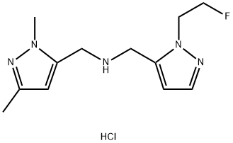 1-(1,3-dimethyl-1H-pyrazol-5-yl)-N-{[1-(2-fluoroethyl)-1H-pyrazol-5-yl]methyl}methanamine Structure