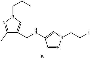 1-(2-fluoroethyl)-N-[(3-methyl-1-propyl-1H-pyrazol-4-yl)methyl]-1H-pyrazol-4-amine Structure