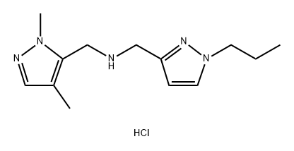 1-(1,4-dimethyl-1H-pyrazol-5-yl)-N-[(1-propyl-1H-pyrazol-3-yl)methyl]methanamine Structure