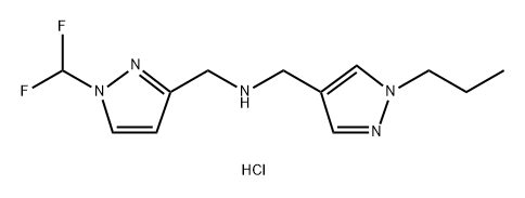 1-[1-(difluoromethyl)-1H-pyrazol-3-yl]-N-[(1-propyl-1H-pyrazol-4-yl)methyl]methanamine Structure