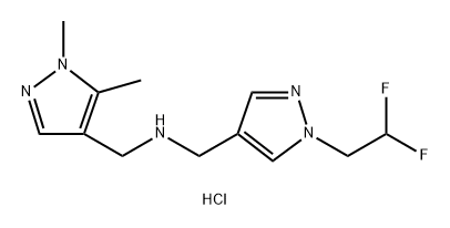 1-[1-(2,2-difluoroethyl)-1H-pyrazol-4-yl]-N-[(1,5-dimethyl-1H-pyrazol-4-yl)methyl]methanamine Structure