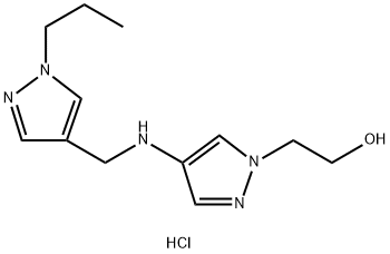 2-(4-{[(1-propyl-1H-pyrazol-4-yl)methyl]amino}-1H-pyrazol-1-yl)ethanol Structure