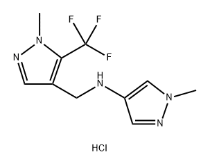 1-methyl-N-{[1-methyl-5-(trifluoromethyl)-1H-pyrazol-4-yl]methyl}-1H-pyrazol-4-amine Structure