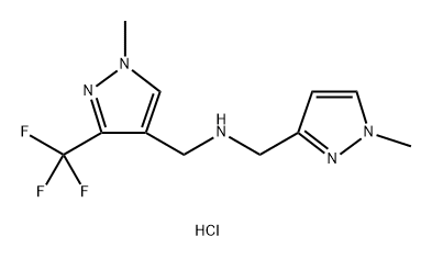 1-(1-methyl-1H-pyrazol-3-yl)-N-{[1-methyl-3-(trifluoromethyl)-1H-pyrazol-4-yl]methyl}methanamine Structure