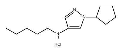 1-cyclopentyl-N-pentyl-1H-pyrazol-4-amine Structure