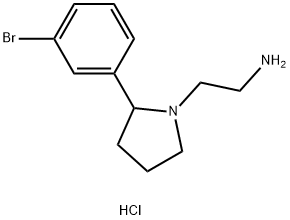 2-(2-(3-bromophenyl)pyrrolidin-1-yl)ethan-1-amine hydrochloride Structure