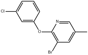 3-Bromo-2-(3-chlorophenoxy)-5-methylpyridine Structure