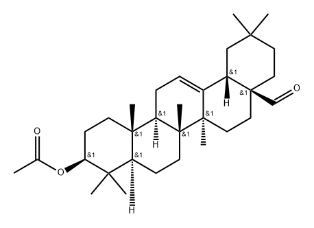 Olean-12-en-28-al, 3-(acetyloxy)-, (3β)- 구조식 이미지