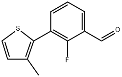 2-fluoro-3-(3-methylthiophen-2-yl)benzaldehyde Structure