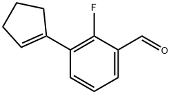 3-(1-Cyclopenten-1-yl)-2-fluorobenzaldehyde Structure