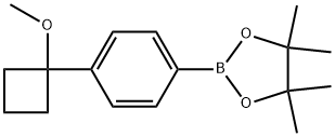 2-[4-(1-Methoxycyclobutyl)phenyl]-4,4,5,5-tetramethyl-1,3,2-dioxaborolane Structure