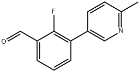 2-fluoro-3-(6-methylpyridin-3-yl)benzaldehyde Structure