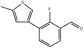 2-fluoro-3-(5-methylthiophen-3-yl)benzaldehyde Structure