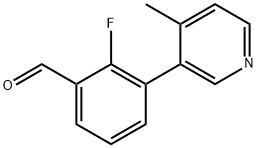 2-fluoro-3-(4-methylpyridin-3-yl)benzaldehyde Structure