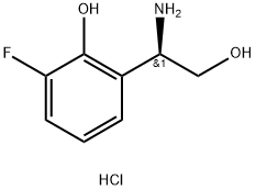 Benzeneethanol, β-amino-3-fluoro-2-hydroxy-, hydrochloride (1:1), (βR)- Structure