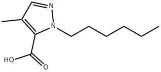 1-Hexyl-4-methyl-1H-pyrazole-5-carboxylic acid Structure