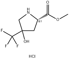 methyl (2S)-4-hydroxy-4-(trifluoromethyl)pyrrolidine -2-carboxylate hydrochloride Structure