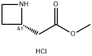 (S)-Azetidin-2-yl-acetic acid methyl ester hydrochloride 구조식 이미지