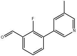2-fluoro-3-(5-methylpyridin-3-yl)benzaldehyde Structure