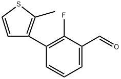 2-fluoro-3-(2-methylthiophen-3-yl)benzaldehyde Structure