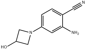 2-amino-4-(3-hydroxyazetidin-1-yl)benzonitrile Structure