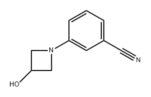 3-(3-hydroxyazetidin-1-yl)benzonitrile 구조식 이미지