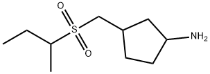 3-((sec-butylsulfonyl)methyl)cyclopentan-1-amine Structure