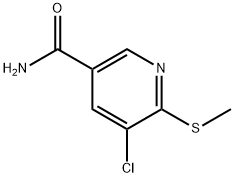 5-Chloro-6-(methylthio)-3-pyridinecarboxamide Structure