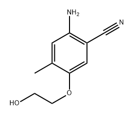 Benzonitrile, 2-amino-5-(2-hydroxyethoxy)-4-methyl- Structure