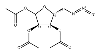 D-Ribofuranose, 5-azido-5-deoxy-, 1,2,3-triacetate Structure