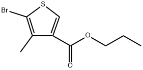 Propyl 5-bromo-4-methyl-3-thiophenecarboxylate Structure