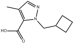 1-(Cyclobutylmethyl)-4-methyl-1H-pyrazole-5-carboxylic acid Structure