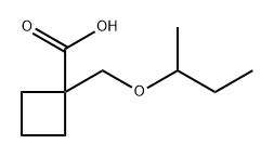 1-(sec-butoxymethyl)cyclobutane-1-carboxylic acid Structure