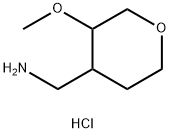 (3-methoxyoxan-4-yl)methanamine hydrochloride Structure