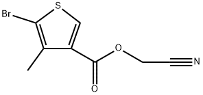 Cyanomethyl 5-bromo-4-methyl-3-thiophenecarboxylate Structure