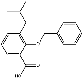 3-(2-Methylpropyl)-2-(phenylmethoxy)benzoic acid Structure