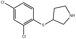 3-((2,4-Dichlorophenyl)thio)pyrrolidine Structure